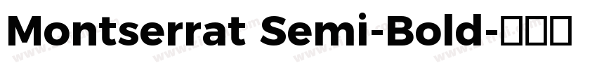 Montserrat Semi-Bold字体转换